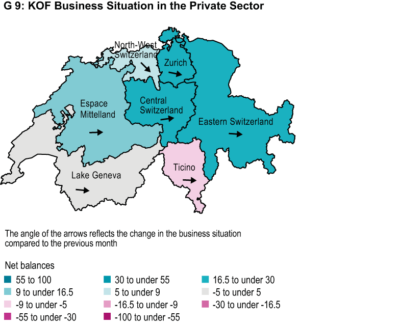 Enlarged view: Business situation according to region