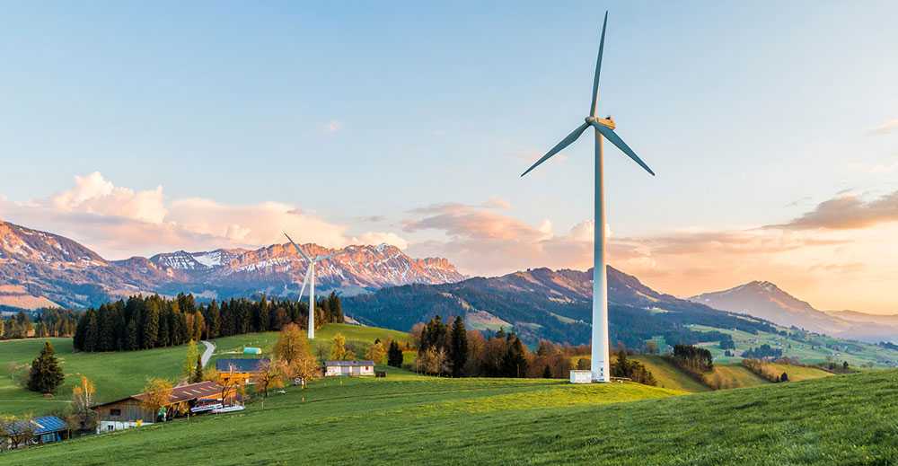 In Switzerland, the annual output of wind power could reach 600 GWh by the year 2020. (source: Shutterstock)