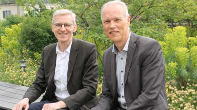 Prof. Hans Gersbach und Prof. Jan-Egbert Sturm, von links nach rechts